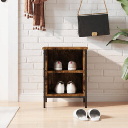 Vidaxl Shoe Cabinet Smoked Oak 38X35X50 Cm Engineered Wood - thumbnail 1
