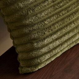 Catherine Lansfield Cosy Ribbed Faux Fur Soft Touch 45X45Cm Cushion Olive Green - thumbnail 2