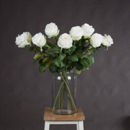 Hill Interiors Rose White Traditional Faux Plant - thumbnail 1