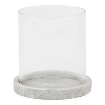 Hill Interiors Athena Hurricane Lantern White (21Cm X 18Cm X 18Cm) - image 1