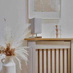 Square Led Bedside Table Lamp 30Cm Grey - thumbnail 3