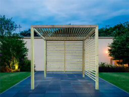 Edecks Retreat Slatted Garden Gazebo - Pressure Treated Outdoor Timber Diy Kit - 3000mm X 3000mm With Bolt Down Anchors 2.1M - thumbnail 2