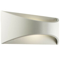 Ip65 Outdoor Modern Curved Wall Light White Texture Aluminium 12W Warm White Led