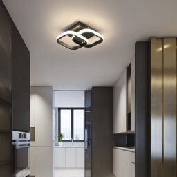 Pheashine Sleek Double Square Led Ceiling Light 19W Black Frame 19Cm Neutral Light 220V - thumbnail 7