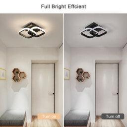 Pheashine Sleek Double Square Led Ceiling Light 19W Black Frame 19Cm Neutral Light 220V - thumbnail 3