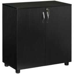 Vinsetto 2-Tier Locking Filing Cabinet Office Storage Cabinet, Black - thumbnail 2