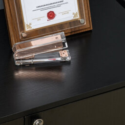Vinsetto 2-Tier Locking Filing Cabinet Office Storage Cabinet, Black - thumbnail 7