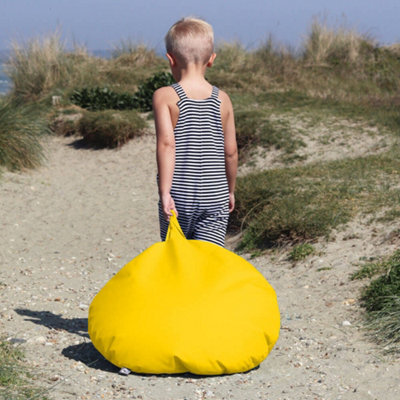 rucomfy Beanbags Rucomfy Indoor Or Outdoor Bean Bag For Kids - Yellow Smarty Floor Cushion Seat - image 1