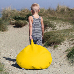 rucomfy Beanbags Rucomfy Indoor Or Outdoor Bean Bag For Kids - Yellow Smarty Floor Cushion Seat - thumbnail 1