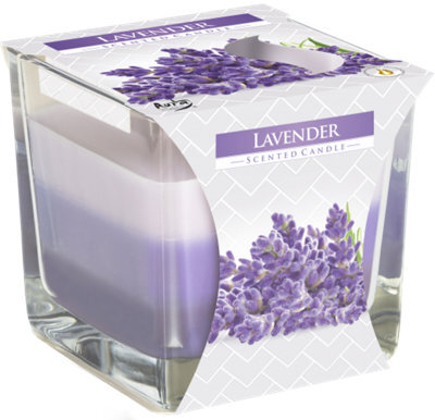 Serenityy Rainbow Jar Candle - Lavender Scent, 500 G Multicolor Glass Container, 32-Hour Burn Time.