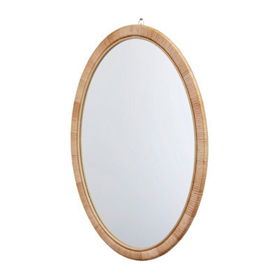 Oval Wall-Mounted Framed Mirror, (H)50Cm - image 1
