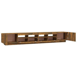 Berkfield 3 Piece Tv Cabinet Set With Led Lights Smoked Oak Engineered Wood - thumbnail 9