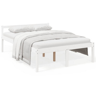 Vidaxl Senior Bed Without Mattress White 135X190Cm Double - image 1