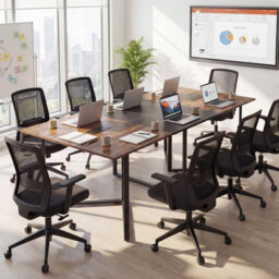 Costway 180 X 100 Cm Conference Table Large Meeting Table For 6-8 People - thumbnail 4