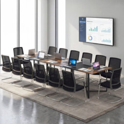 Costway 180 X 100 Cm Conference Table Large Meeting Table For 6-8 People - thumbnail 5