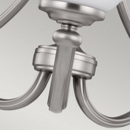 Luminosa Lighting Vintner 3 Light Multi Arm Chandelier Satin Nickel - thumbnail 4