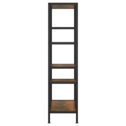 Berkfield Book Shelf 80X30X120 Cm Steel And Engineered Wood - thumbnail 4