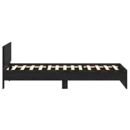 Walplus Bed Frame With Headboard Black Oak 100 X 200 Cm Engineered Wood - thumbnail 6