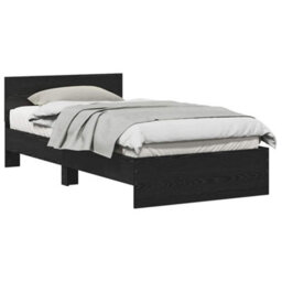 Walplus Bed Frame With Headboard Black Oak 100 X 200 Cm Engineered Wood - thumbnail 3