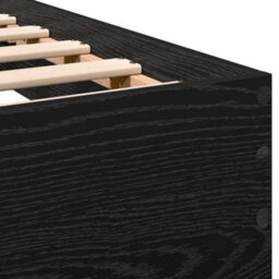 Walplus Bed Frame With Headboard Black Oak 100 X 200 Cm Engineered Wood - thumbnail 9