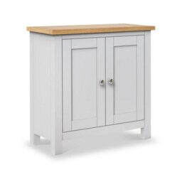 Farro Grey Small 2 Door Cabinet - Fully Assembled By Roseland Furniture