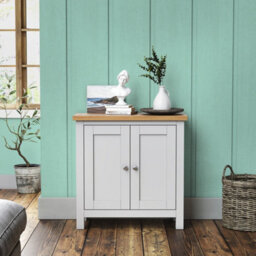 Farro Grey Small 2 Door Cabinet - Fully Assembled By Roseland Furniture - thumbnail 2