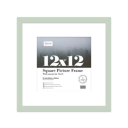 "12X12"" Mint Green Picture Frame - 12X12"" Square Frame With 10X10"" Mount For 12X12""/10X10"" Pictures Moderrn Style Thin Edge, 1 Pack" - thumbnail 1