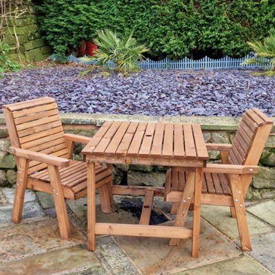 Churnet Valley Garden Furniture Ltd Valley 2 Seat Bistro Set 2Xc 99Cm Table - image 1