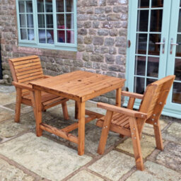 Churnet Valley Garden Furniture Ltd Valley 2 Seat Bistro Set 2Xc 99Cm Table - thumbnail 5