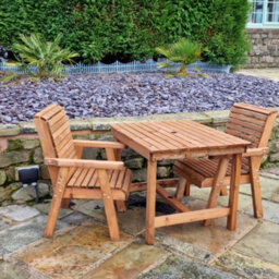 Churnet Valley Garden Furniture Ltd Valley 2 Seat Bistro Set 2Xc 99Cm Table - thumbnail 4