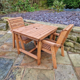 Churnet Valley Garden Furniture Ltd Valley 2 Seat Bistro Set 2Xc 99Cm Table - thumbnail 2