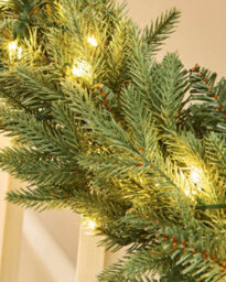 Werchristmas Pre-Lit Blue Mixed Pine Artificial Christmas Garland 9 Ft, 100 Warm White And Ice White Leds - thumbnail 5