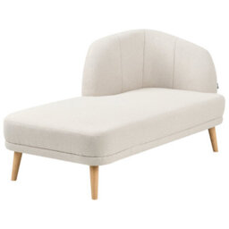 Beliani Right-Hand Chaise Longue Tanlay Fabric Light Beige - thumbnail 4