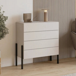 Arte Spacious Cashmere Chest Of Drawers 80Cm - Sleek Storage With Push-To-Open Design - thumbnail 6