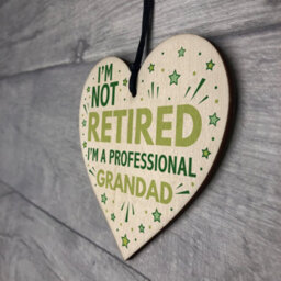 Red Ocean Grandad Gift Wooden Heart Plaque Grandad Birthday Gift From Grandchildren Fathers Day Gift - thumbnail 7