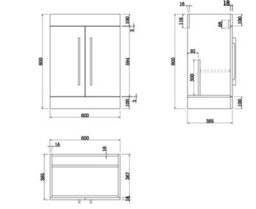 Affine Bathroom Suite Quadrant Shower Enclosure Vanity Unit Basin Sink Toilet Wc 900mm - thumbnail 8
