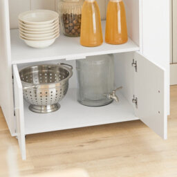 Sobuy Fkw113-Nw, Kitchen Trolley Cart Storage Trolley Serving Trolley Microwave Cabinet,w75Xd46Xh88 - thumbnail 8