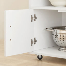Sobuy Fkw113-Nw, Kitchen Trolley Cart Storage Trolley Serving Trolley Microwave Cabinet,w75Xd46Xh88 - thumbnail 9