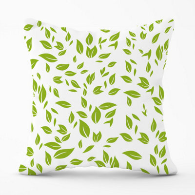 Warren Reed Designer Green Leaves Outdoor Cushion 45Cm X 45Cm - image 1