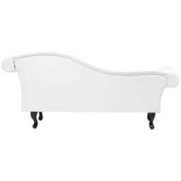 Beliani Right-Hand Chaise Longue Lattes Faux Leather White - thumbnail 7