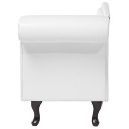 Beliani Right-Hand Chaise Longue Lattes Faux Leather White - thumbnail 9