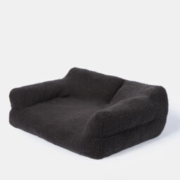OHS Dog Bed Sofa Cat Washable Fleece Pet Puppy Medium Cushion, Charcoal - thumbnail 5