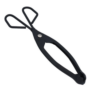 AB Tools Straight Log Tongs Metal Fireplace Firepit Wood Coal Scissor Grabber Campfire - image 1