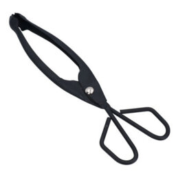 AB Tools Straight Log Tongs Metal Fireplace Firepit Wood Coal Scissor Grabber Campfire - thumbnail 2