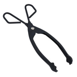 AB Tools Straight Log Tongs Metal Fireplace Firepit Wood Coal Scissor Grabber Campfire - thumbnail 3
