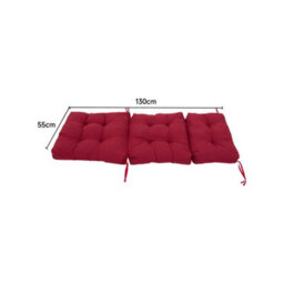 Living And Home Garden Bench Recliner Chair Swing Chair Seat Pad Cushion Sunlounger Cushion For Indoor Outdoor,red - thumbnail 9