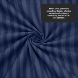 Aspire Homeware Navy Stripe Fitted Sheet 40Cm Extra Deep-100%microfiber Fitted Bed Sheets Single, (L)190Cmx(W)91Cm - thumbnail 4