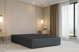 "Nexus Kyoto Plush Divan, Steel, 26"" Headboard, No Drawers, Open Coil Mattress, Super King" - thumbnail 3