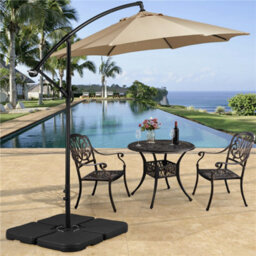 Yaheetech Black 15L 4-Piece Fillable Patio Umbrella Base Stand - thumbnail 2