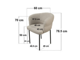 Solace+Co Ebony Extendable Dining Table Black And Elise Dining Chair Set Of 6 Beige - thumbnail 6